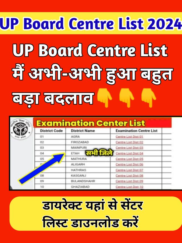 UP Board Centre List: मैं अभी-अभी हुआ बहुत बड़ा बदलाव